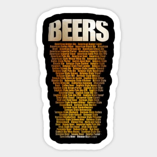 Beer types Sticker